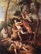 POUSSIN, Nicolas Pan and Syrinx fh Sweden oil painting artist